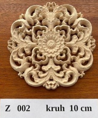 Ann Zeng Dřevěný ornament  Z002  10 cm barva přírodní 1 ks