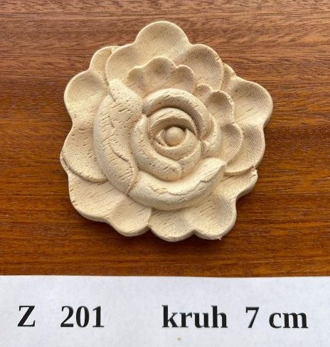 Ann Zeng Dřevěný ornament  Z201  7 cm barva přírodní 1 ks