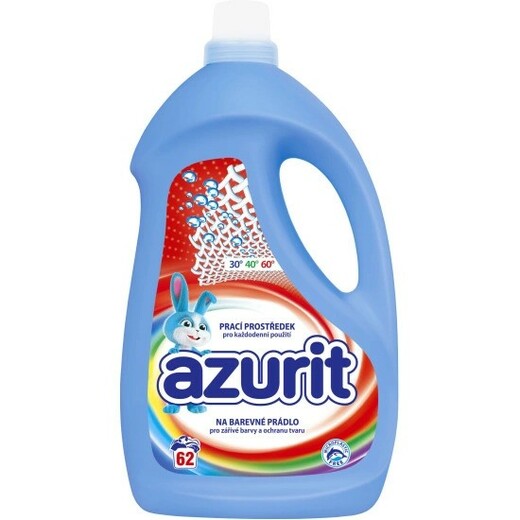 Azurit prací gel na barevné prádlo 62 praní 2480 ml