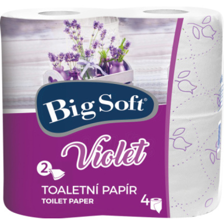 Big Soft Violet toaletní papír 2vrstvý parfémovaný 4 kusy