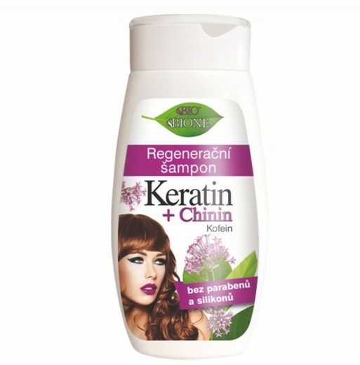 Bione Cosmetics regenerační šampon Keratin a Chinin 260 ml