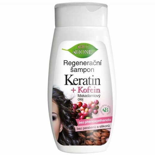 Bione Cosmetics regenerační šampon Keratin + Kofein 260 ml