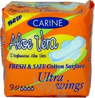 Carine Ultra Wings Aloe Vera vložky s křidélky 9 ks