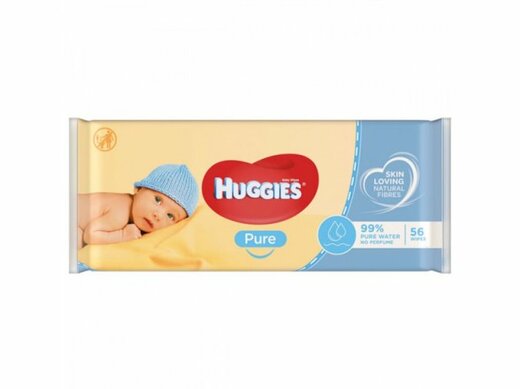 Huggies Pure dětské čistící ubrousky  56ks