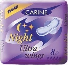 Carine Night Ultra Wings intimní vložky 8 ks