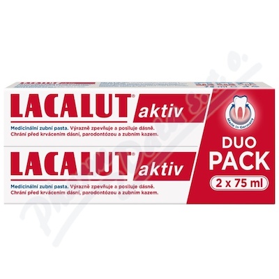 Lacalut Aktiv duo pack zubní pasta 2x75 ml