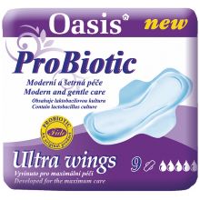 Oasis ProBiotic Ultra Wings dámské hygienické vložky 9 ks