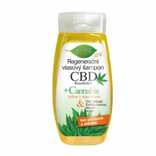 Bione Cosmetics Regenerační vlasový šampon CBD Kanabidiol 260 ml