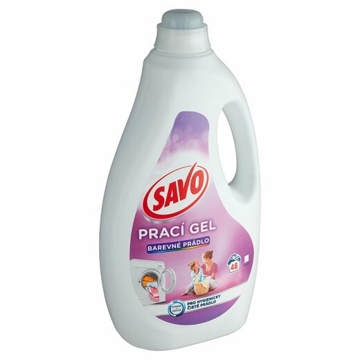 SAVO prací gel na barevné prádlo 48 pracích dávek 2,4 l