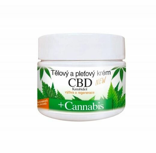 Bione Cosmetics Tělový a pleťový krém CBD Kanabidiol, 260 ml