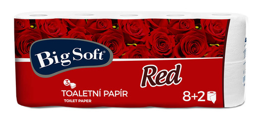 Big Soft Red toaletní papír 3-vrstvý 8+2 ks