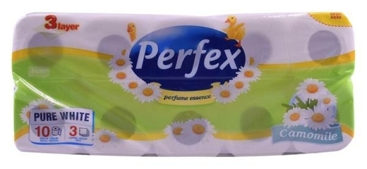 Perfex toaletní papír parfemovaný Heřmánek 3-vrstvý 10 ks