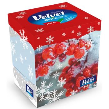 Velvet Ecopack Zima hygienické kapesníky 3 vrstvé 56 ks